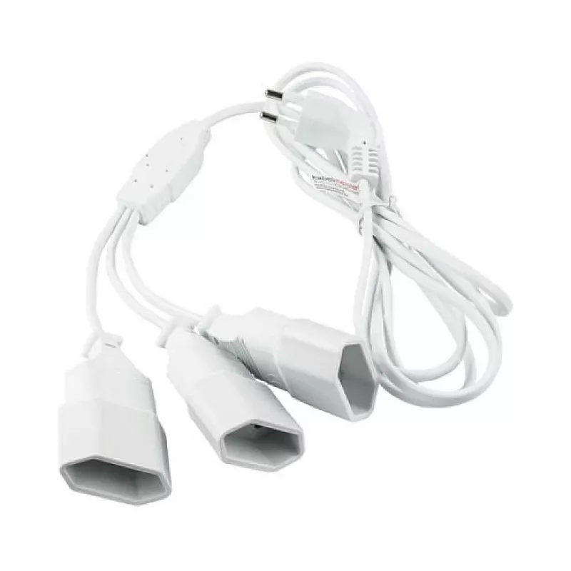 kabelmeister Euro pagarinātājs ar 3 Schuko kontaktligzdām, 0,25 m, melns (16 A, 3680 W)