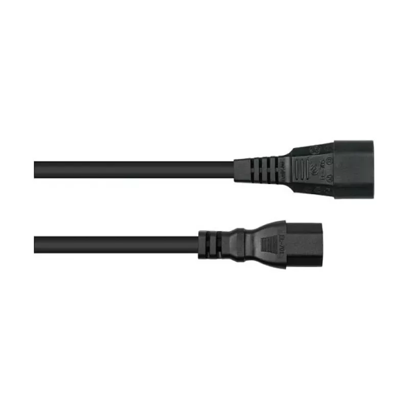 Kabelmeister IEC C14 to C15 strāvas kabelis 3m (SK1450-S030) – Melns