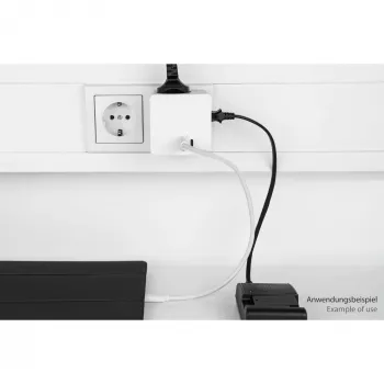 KABELMEISTER Power Strip Cube ar 3x Schutzkontakt kontaktligzdām, USB-C 20W PD 3.0 un USB-A 18W, 1.5m, balts
