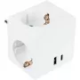 KABELMEISTER Power Strip Cube ar 3x Schutzkontakt kontaktligzdām, USB-C 20W PD 3.0 un USB-A 18W, 1.5m, balts