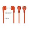 Kabelmeister Schuko uz C13 leņķveida barošanas kabelis 1m oranžs