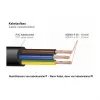 Kabelmeister SK0103-S002 3-virzienu Schuko strāvas sadalītājs, 90° leņķa spraudnis, 0.2m kabelis, melns