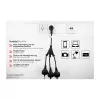 Kabelmeister SK0103-S002 3-virzienu Schuko strāvas sadalītājs, 90° leņķa spraudnis, 0.2m kabelis, melns
