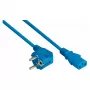 KABELMEISTER SK0130-B050 Leņķa Schuko uz C13 strāvas kabelis, zils, 5m
