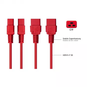 KABELMEISTER SK0190-R018 barošanas vads Schuko uz IEC C13 1.8m melns