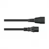Kabelmeister SK1450-S050 IEC C14-C15 strāvas kabelis 5m, 10A, 250V, melns