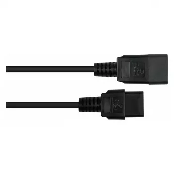 Kabelmeister SK2090-S030 Aukstās ierīces pagarinātājkabelis C20 uz C19, 3m, Melns
