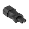 KABELMEISTER SKA-1470S IEC C14 uz C7 strāvas adapteris – 250 V / 2,5 A, melns