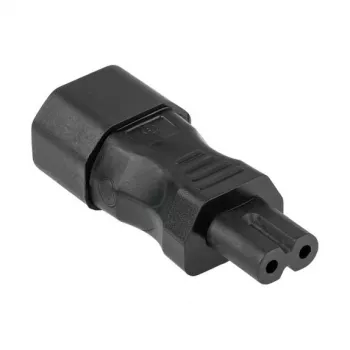 KABELMEISTER SKA-1470S IEC C14 uz C7 strāvas adapteris – 250 V / 2,5 A, melns