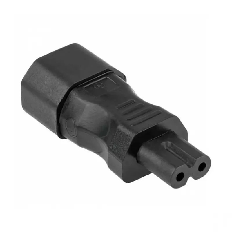 KABELMEISTER SKA-1470S IEC C14 uz C7 strāvas adapteris – 250 V / 2,5 A, melns