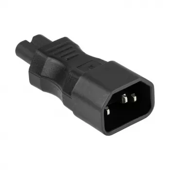 KABELMEISTER SKA-1470S IEC C14 uz C7 strāvas adapteris – 250 V / 2,5 A, melns