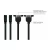 Kabelmeister USB 2.0 pagarinājuma kabelis, Type-A vīriešu savienotājs uz paneļa Type-A sieviešu savienotāju, 1m, melns