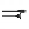 Kabelmeister USB 2.0 pagarinājuma kabelis, Type-A vīriešu savienotājs uz paneļa Type-A sieviešu savienotāju, 1m, melns