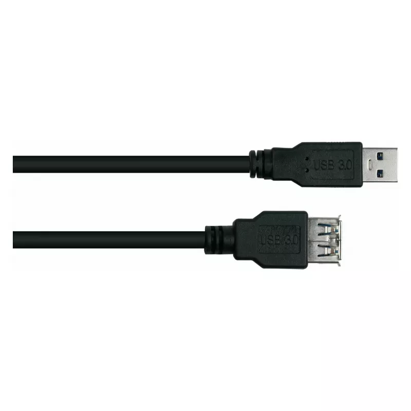 Kabelmeister USB 3.0 pagarinājuma kabelis A vīriešu uz A sieviešu UL melns 0.5m