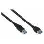 Kabelmeister USB 3.0 pagarinājuma kabelis A vīriešu uz A sieviešu UL melns 0.5m