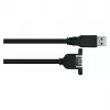 Kabelmeister USB 3.0 Panel Mount pagarinājuma kabelis – Type-A vīrietis uz sievieti, 3m, melns (UL sertificēts)
