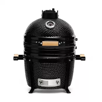 KAMADO BONO MINIMO 15 (40CM) Kamado keramikas grils, 33 cm gatavošanas režģis, spīdīgi melns