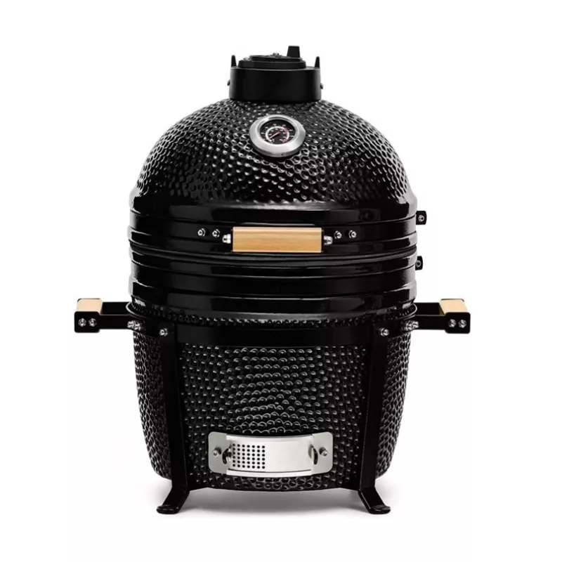 KAMADO BONO MINIMO 15 (40CM) Kamado keramikas grils, 33 cm gatavošanas režģis, spīdīgi melns
