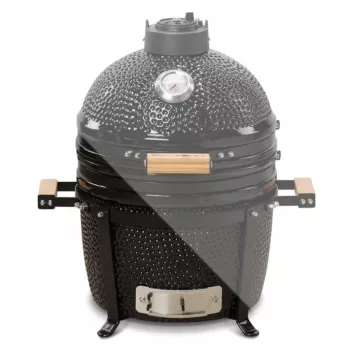 KAMADO BONO MINIMO 15 (40CM) Kamado keramikas grils, 33 cm gatavošanas režģis, spīdīgi melns