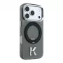 Karl Lagerfeld IML Ring Stand 360 Kameo Metal MagSafe maciņš iPhone 18 Pro Max / 17 Pro Max - Melns