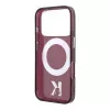 Karl Lagerfeld IML Ring Stand 360 Kameo Metal MagSafe maciņš iPhone 18 Pro Max / 17 Pro Max bordo