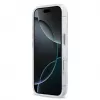 Karl Lagerfeld iPhone 15 Pro MagSafe cietais vāciņš, caurspīdīgs ar Karl Script logotipu