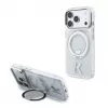 Karl Lagerfeld iPhone 18 Pro Max / 17 Pro Max MagSafe IML gredzena statīvs 360 Kameo metāla caurspīdīgs maciņš