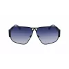 KARL LAGERFELD KL339S-1 Unisex Square Sunglasses - Black Frame Grey Lens 61mm