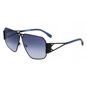 KARL LAGERFELD KL339S-1 Unisex Square Sunglasses - Black Frame Grey Lens 61mm
