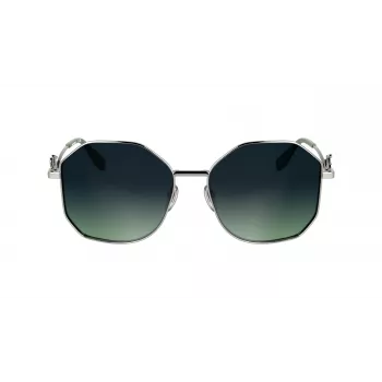 KARL LAGERFELD KL358S-041 Sieviešu saulesbrilles - Melns rāmis, Pelēkas lēcas, 57mm