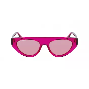 KARL LAGERFELD KL6043S-86 Sieviešu kvadrātveida acetāta saulesbrilles Melnas/Pelēkas 52mm