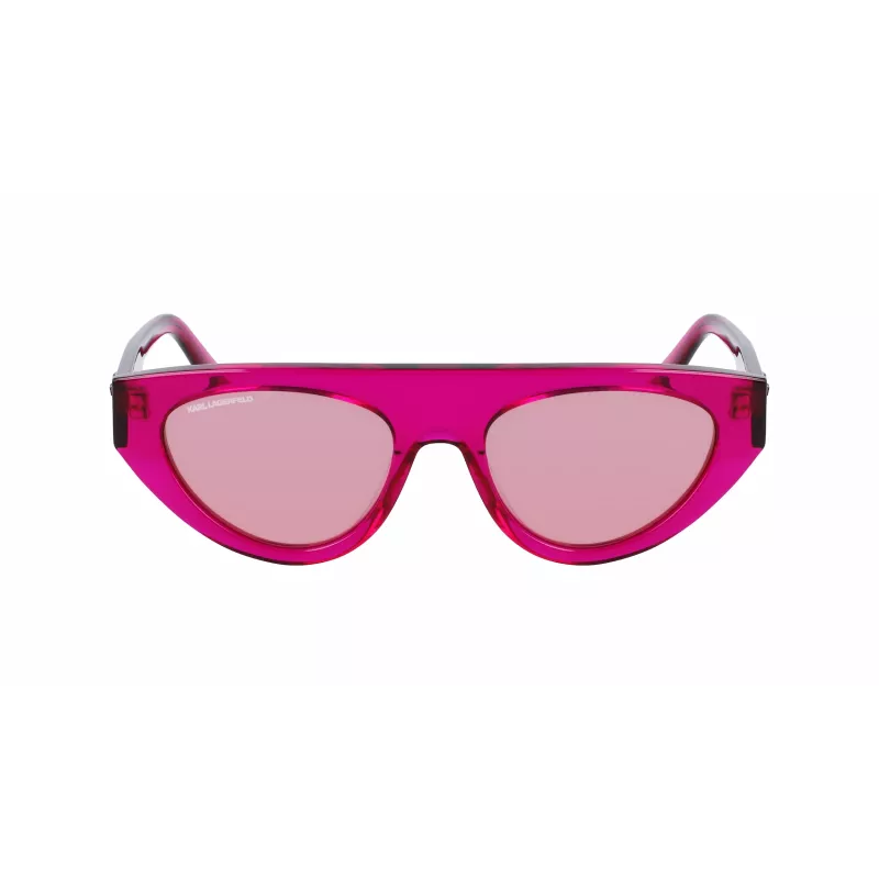KARL LAGERFELD KL6043S-86 Sieviešu kvadrātveida acetāta saulesbrilles Melnas/Pelēkas 52mm