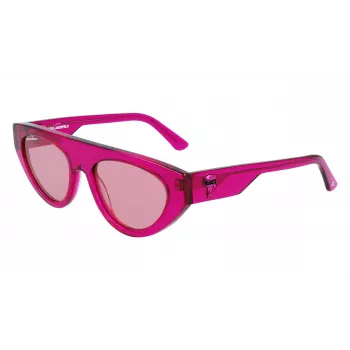 KARL LAGERFELD KL6043S-86 Sieviešu kvadrātveida acetāta saulesbrilles Melnas/Pelēkas 52mm