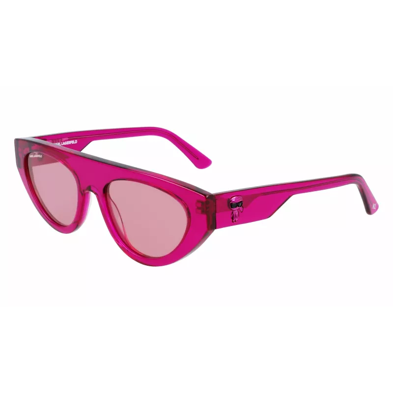 KARL LAGERFELD KL6043S-86 Sieviešu kvadrātveida acetāta saulesbrilles Melnas/Pelēkas 52mm