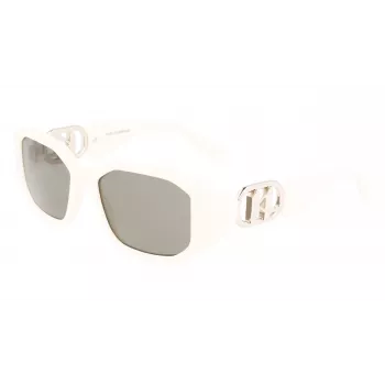 KARL LAGERFELD KL6085S-105 Women's Square Acetate Sunglasses Black/Grey 55/18/140 mm