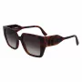 KARL LAGERFELD KL6098SN-240 Sieviešu kvadrātveida acetāta saulesbrilles - Brūns Havana rāmis, Brūnas gradienta lēcas - 52/19/140 mm