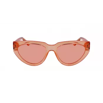KARL LAGERFELD KL6100S-800 Sieviešu taisnstūra acetāta saulesbrilles Havana brūns gradients 54/19/140 mm