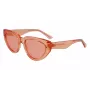 KARL LAGERFELD KL6100S-800 Sieviešu taisnstūra acetāta saulesbrilles Havana brūns gradients 54/19/140 mm