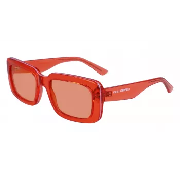 KARL LAGERFELD KL6101S-800 Unisex saulesbrilles - Melns rāmis, Pelēkas lēcas, 54mm