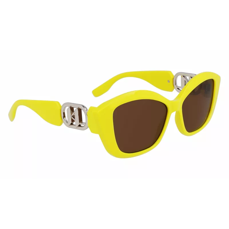 KARL LAGERFELD KL6102S-703 Sieviešu kaķa acs saulesbrilles Melna Pelēka gradienta 56mm