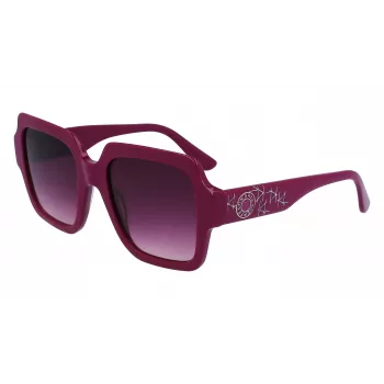 KARL LAGERFELD KL6104SR-501 Sieviešu kvadrātveida saulesbrilles Melna/Pelēka 53mm