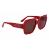 KARL LAGERFELD KL6104SR-600 Sieviešu kaķacs formas saulesbrilles Spīdīgi sarkanas pelēks gradients 53mm