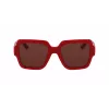 KARL LAGERFELD KL6104SR-600 Sieviešu kaķacs formas saulesbrilles Spīdīgi sarkanas pelēks gradients 53mm