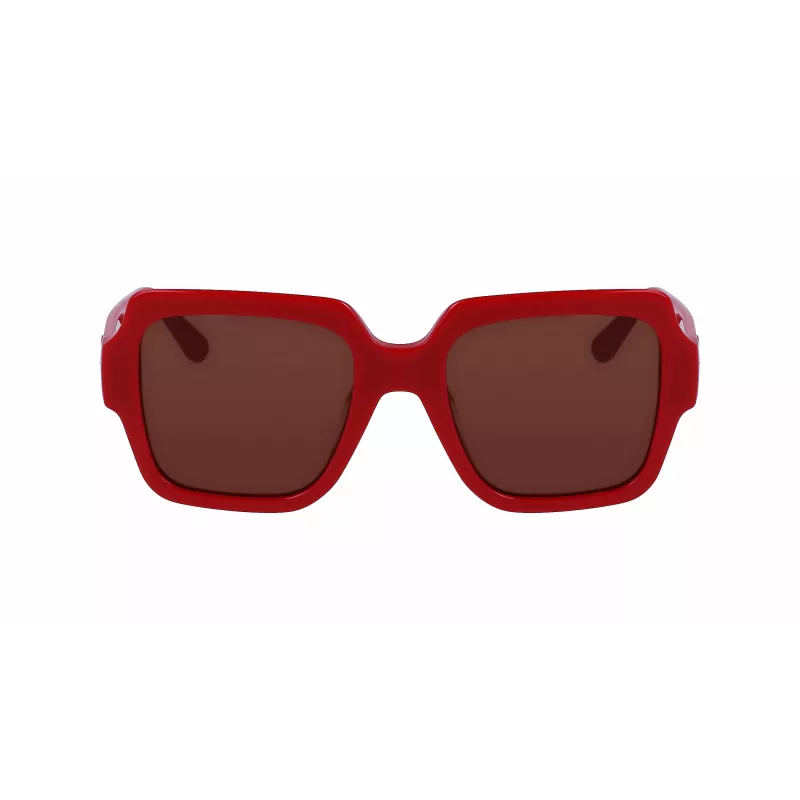 KARL LAGERFELD KL6104SR-600 Sieviešu kaķacs formas saulesbrilles Spīdīgi sarkanas pelēks gradients 53mm