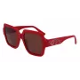 KARL LAGERFELD KL6104SR-600 Sieviešu kaķacs formas saulesbrilles Spīdīgi sarkanas pelēks gradients 53mm