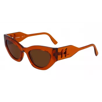 KARL LAGERFELD KL6122S522221 Sieviešu saulesbrilles, Havana acetāta rāmis, brūnas lēcas, 52 mm