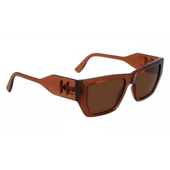 KARL LAGERFELD KL6123S541824 Unisex saulesbrilles, spīdīgs melns rāmis, pelēkas lēcas, 54/18/140 mm