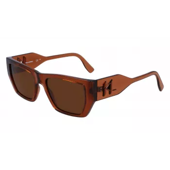 KARL LAGERFELD KL6123S541824 Unisex saulesbrilles, spīdīgs melns rāmis, pelēkas lēcas, 54/18/140 mm