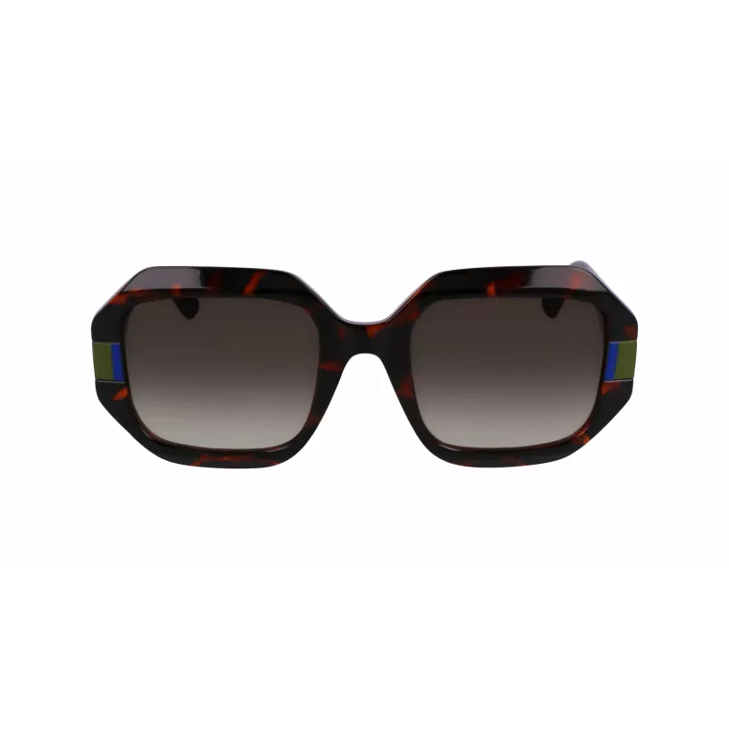 KARL LAGERFELD KL6124S-240 Sieviešu kvadrātveida acetāta saulesbrilles Brūna Havana 53mm