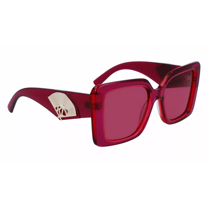 KARL LAGERFELD KL6126S522054 Sieviešu kvadrātveida acetāta saulesbrilles Havana brūns gradients 52mm
